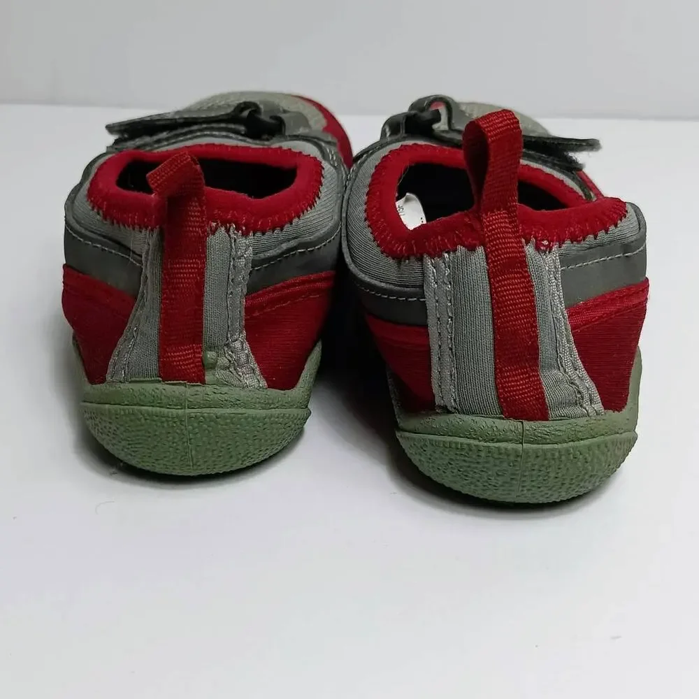 SEAFIT Youth‎ Unisex Slip-On Water Shoes Red Gray Mesh Quick Dry Beach Pool Sz 3